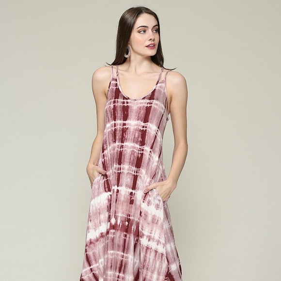 SUPER SOFT STRAPPY TIE DYE DRESS - Picture 4 of 15